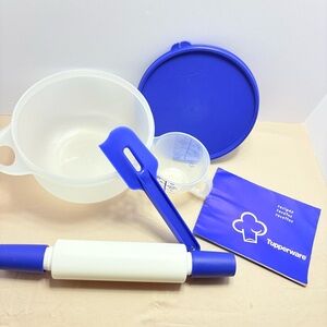 Tupperware Blue and White Kids Baking  Set